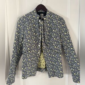 Tristan Quilted Floral Jacket - Yellow & Gray